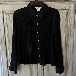 Allison Taylor Black button down blouse